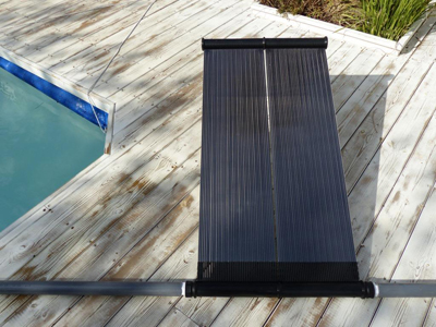 Panel solara en el suelo